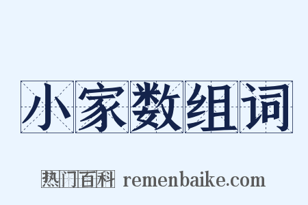 小家数组词是什么意思的图片